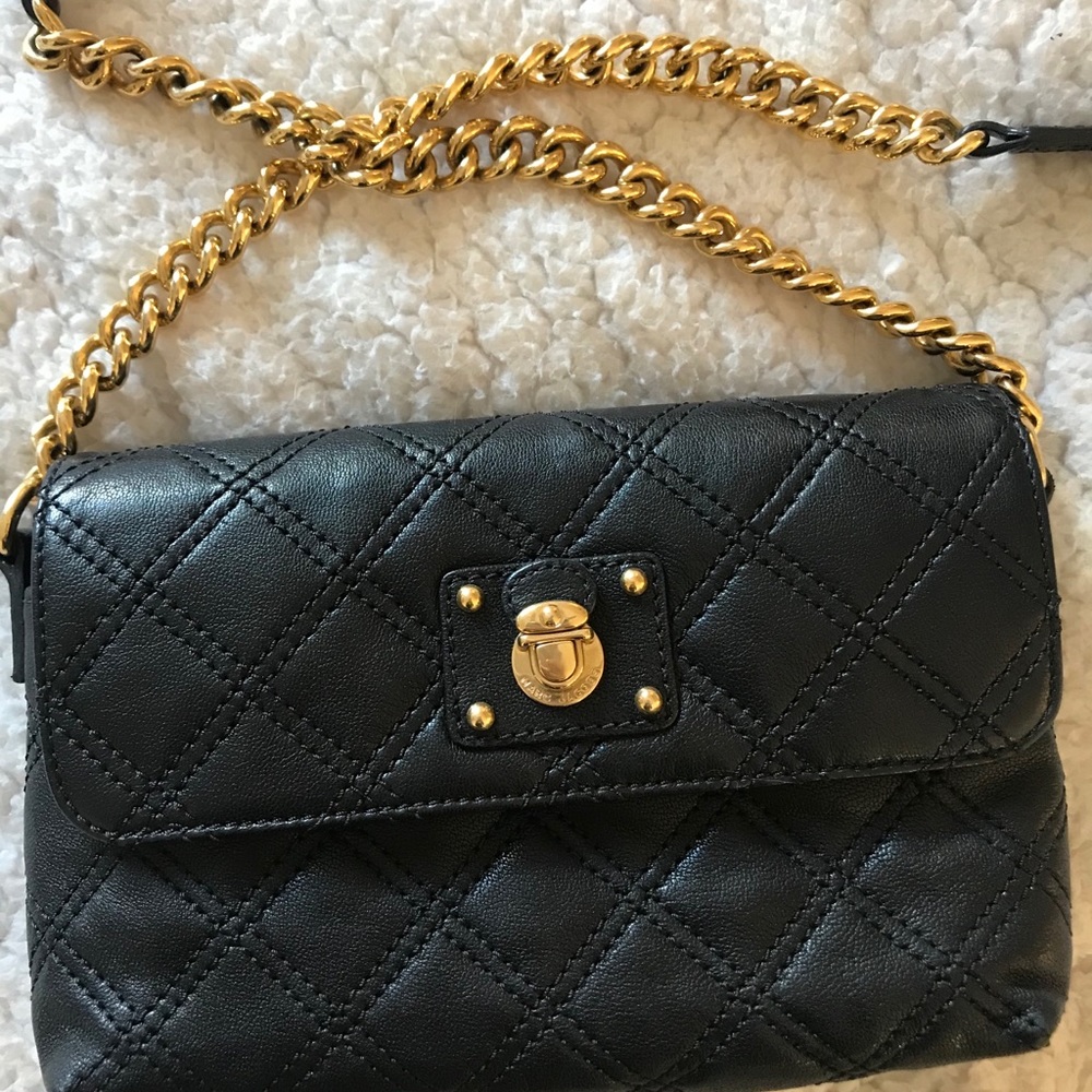 Marc Jacobs Black Leather Crossbody Purse
